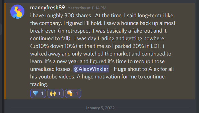 TradeJournal review by Mannyfresh89 on Discord - Alex Winkler