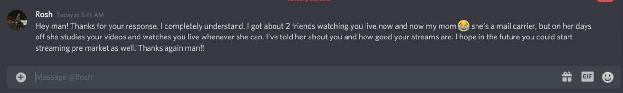 TradeJournal review by Rosh on Discord - Alex Winkler