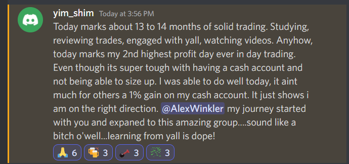 TradeJournal review by Yim Shim on Discord - Alex Winkler