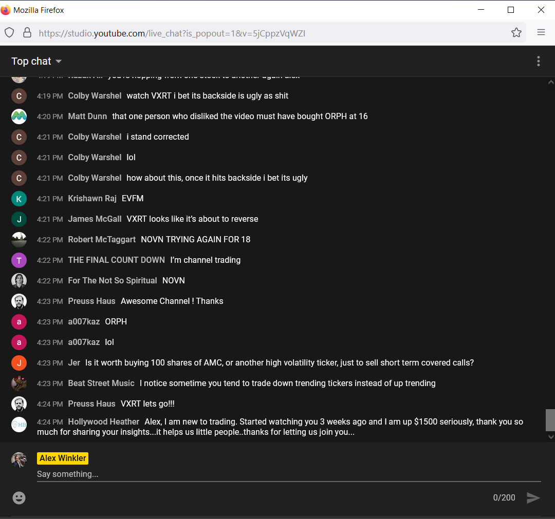 TradeJournal review by Hollywood Heather on Streams - Alex Winkler