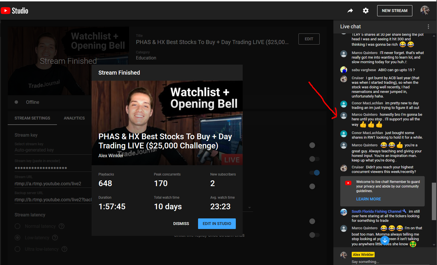 TradeJournal review by Marco Quintero on Streams - Alex Winkler