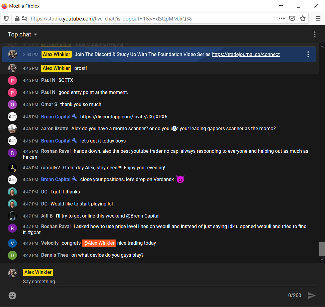 TradeJournal review by Roshan Goat Comment on Streams - Alex Winkler