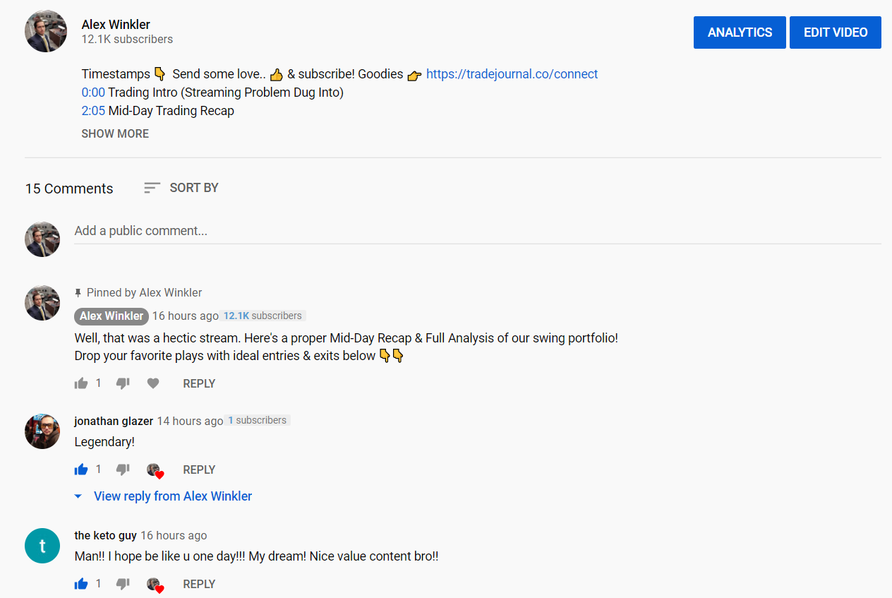 TradeJournal review by Jonathan And The Keto Guy on YouTube - Alex Winkler