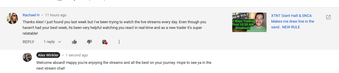 TradeJournal review by Rachael H on YouTube - Alex Winkler