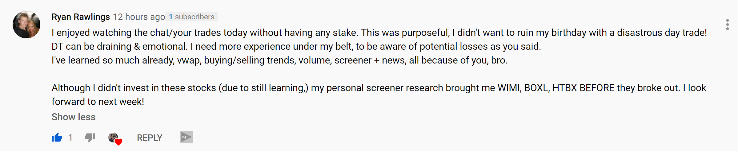 TradeJournal review by Ryan Rawlings on YouTube - Alex Winkler