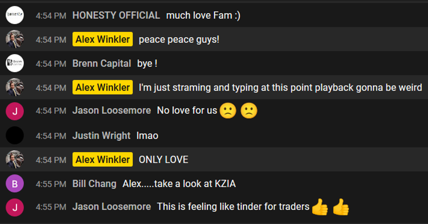 TradeJournal review by Community Live Trading on YouTube - Alex Winkler