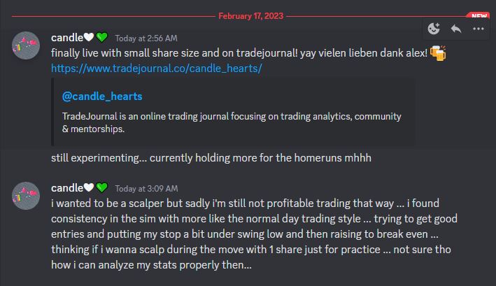 TradeJournal review by Candle - Alex Winkler